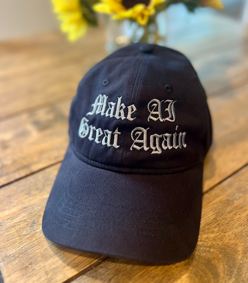 Limited Edition: Make AI Great Again Hat (black gothic)
